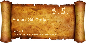 Veres Sándor névjegykártya